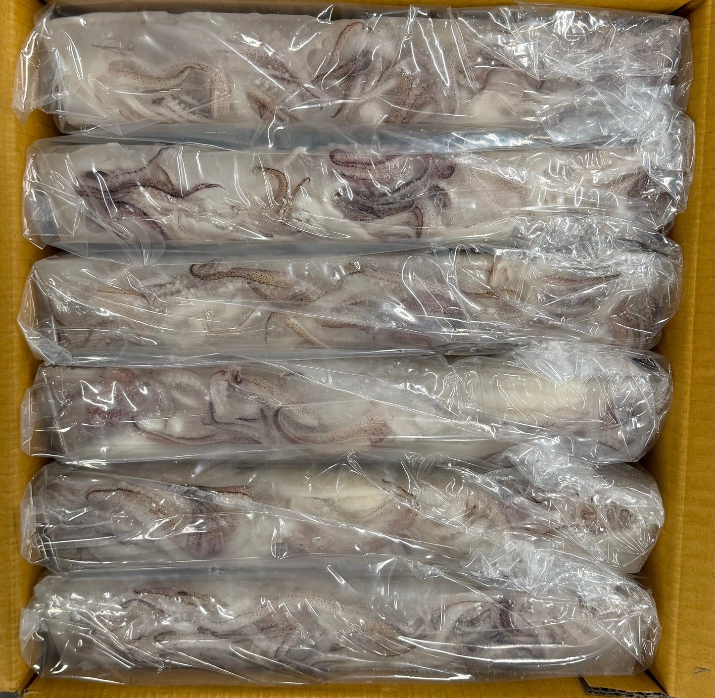 Squid (Loligo For.), U10, Whole, Cleaned, Frozen, 80%, Thailand, Ocean Harvest, 80% NW, 30lb, 6x5lb