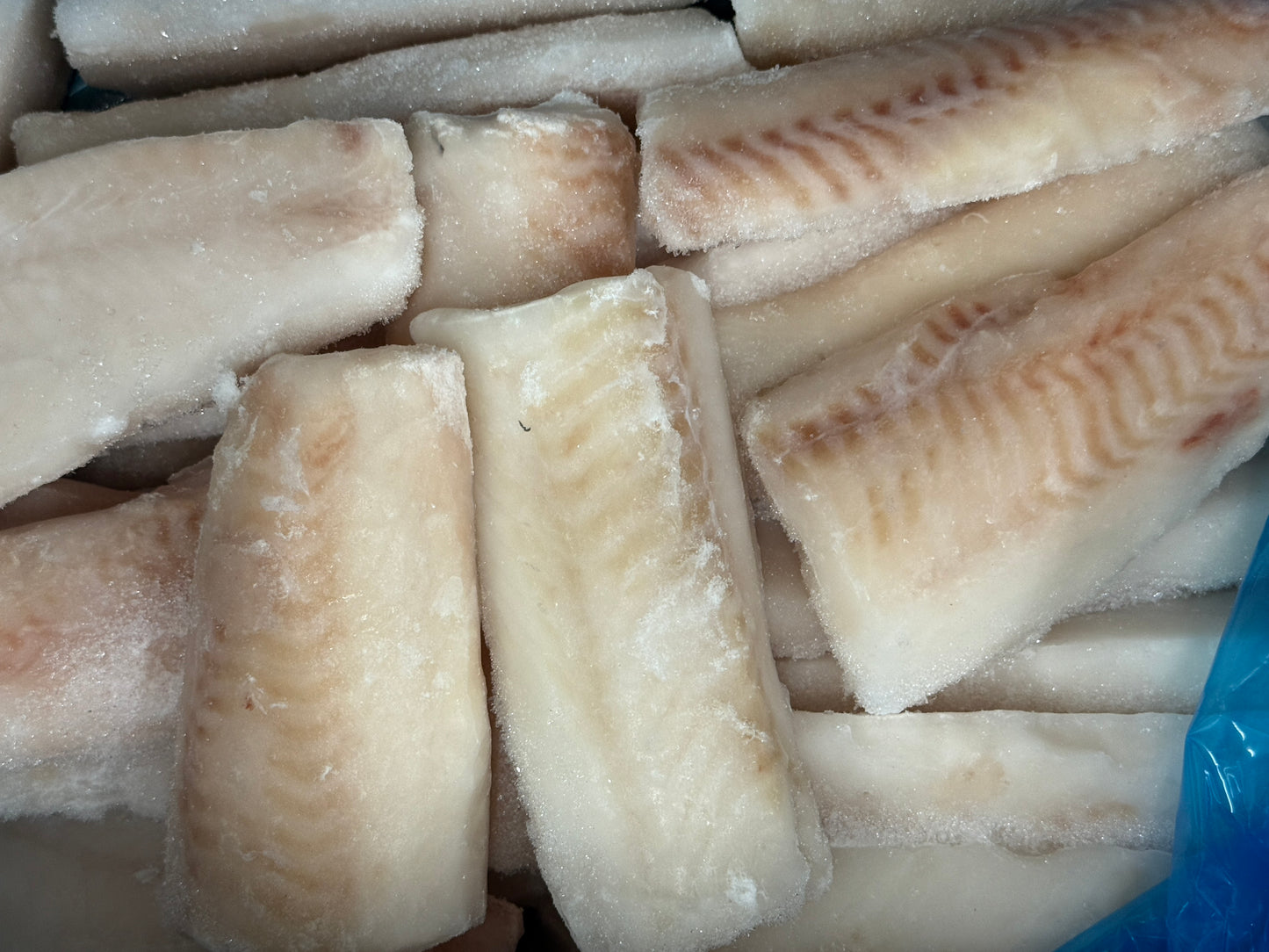 Haddock, 6 oz, Loins, 100%, Skinless, Boneless, Frozen, IQF, PBO, Light treated, China, 5-8% glazing, NW, 10 lb