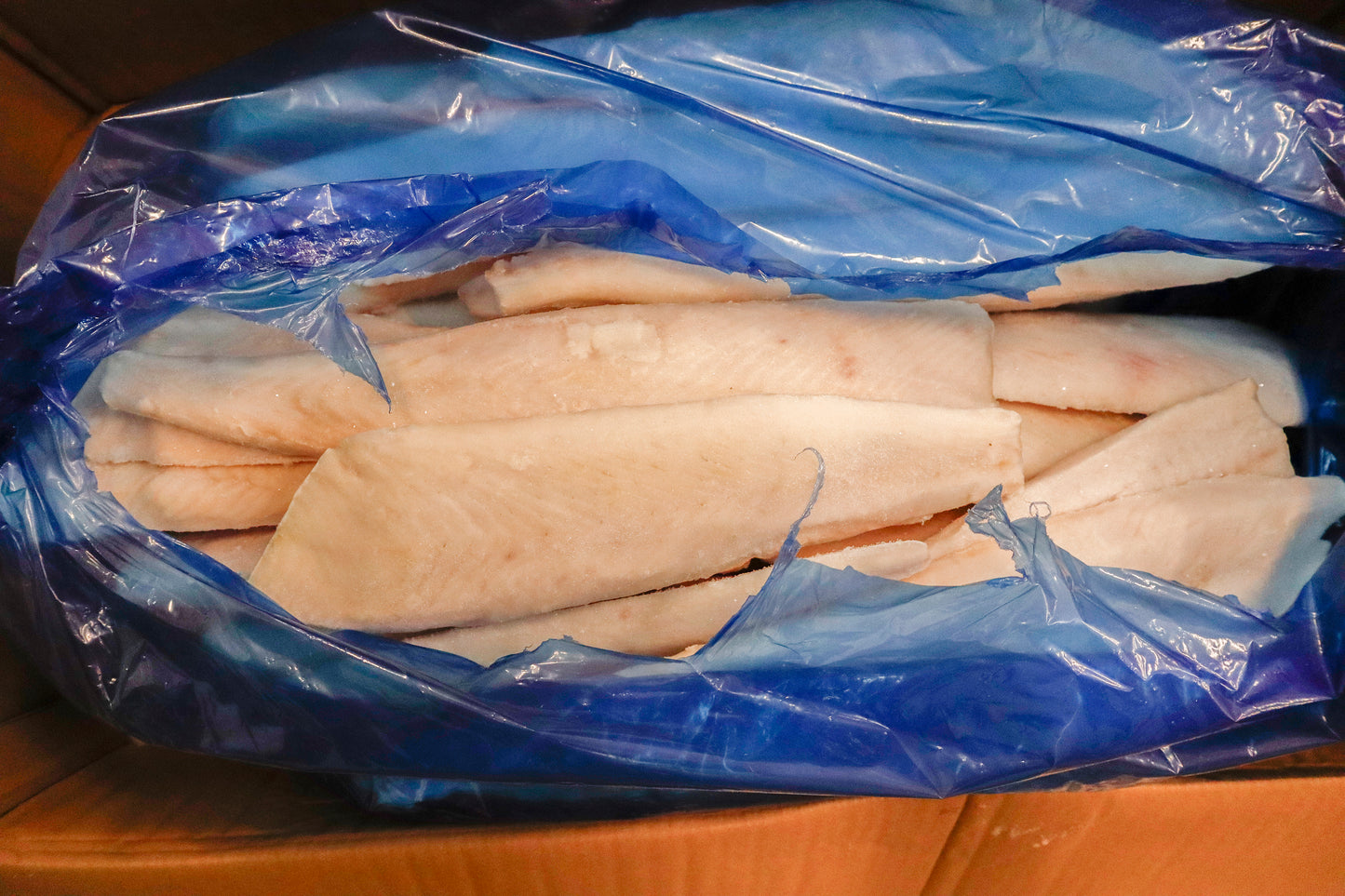 Halibut (Pacific), 8-16oz, Fletches, Frozen, IQF, Ocean Harvest, NW, 25lb, China