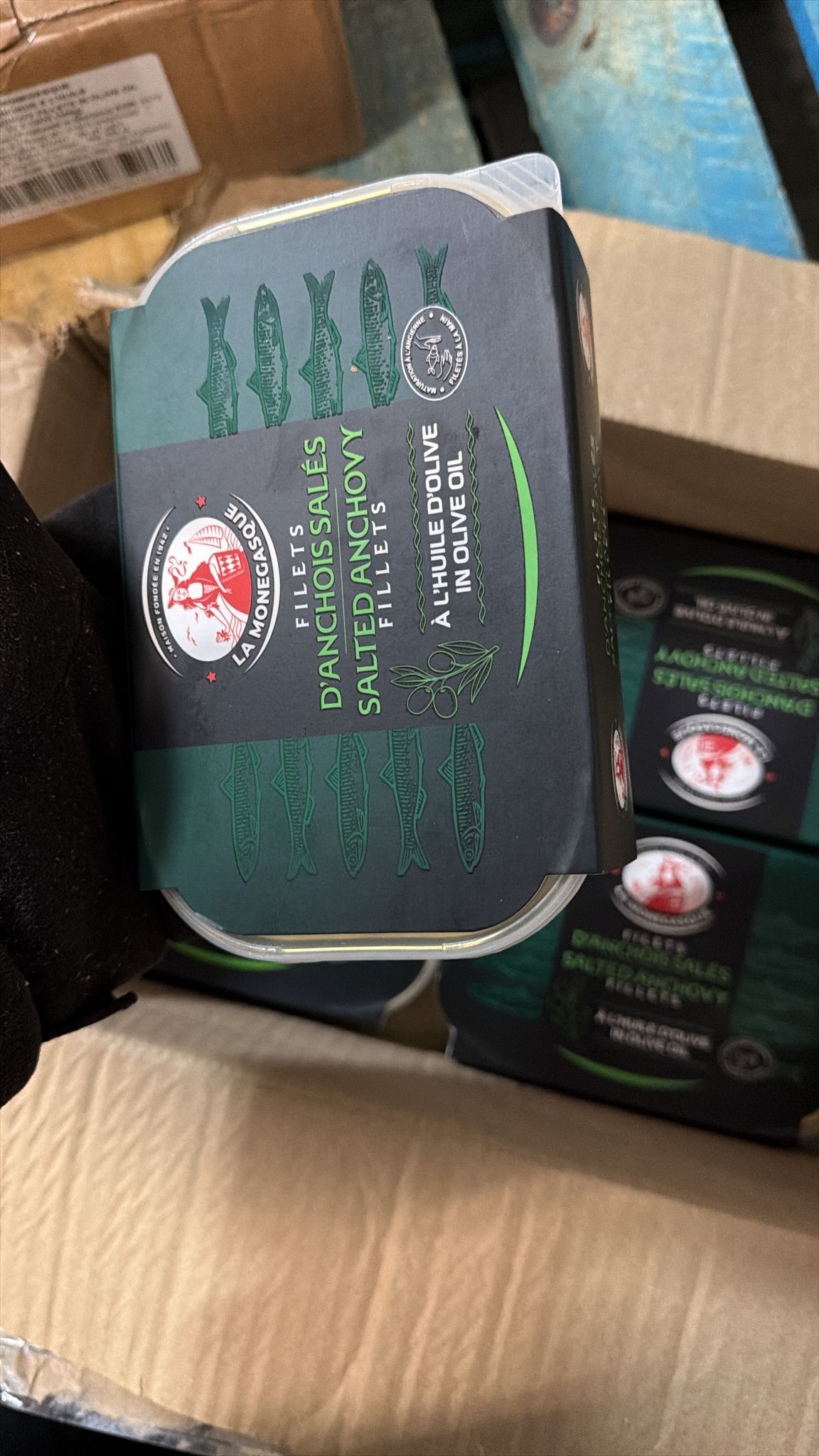 Anchovy, in Olive Oil, Canned, Fillets , NW, 4.08 kg , 12 x 340 g