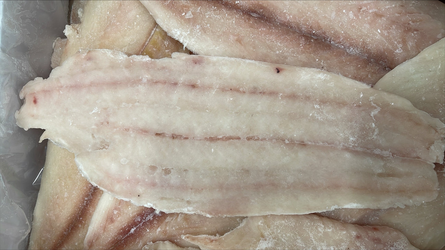 Halibut, (California), 1-3 lb, Fletches, Skinless, Boneless, Frozen, NW, 20 lb