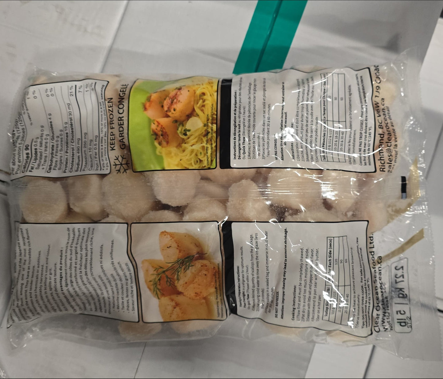 Sea Scallops, 10-20, Frozen, Hokkaido, Japan, IQF,NW, 20 lb, 4x5lb