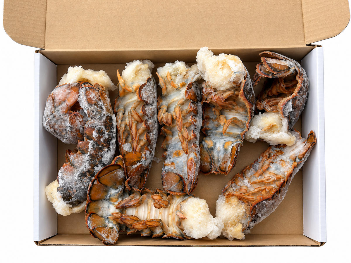 Lobster (Raw), 8-10 oz, Tails, Frozen, Canada, NW, 5 lb