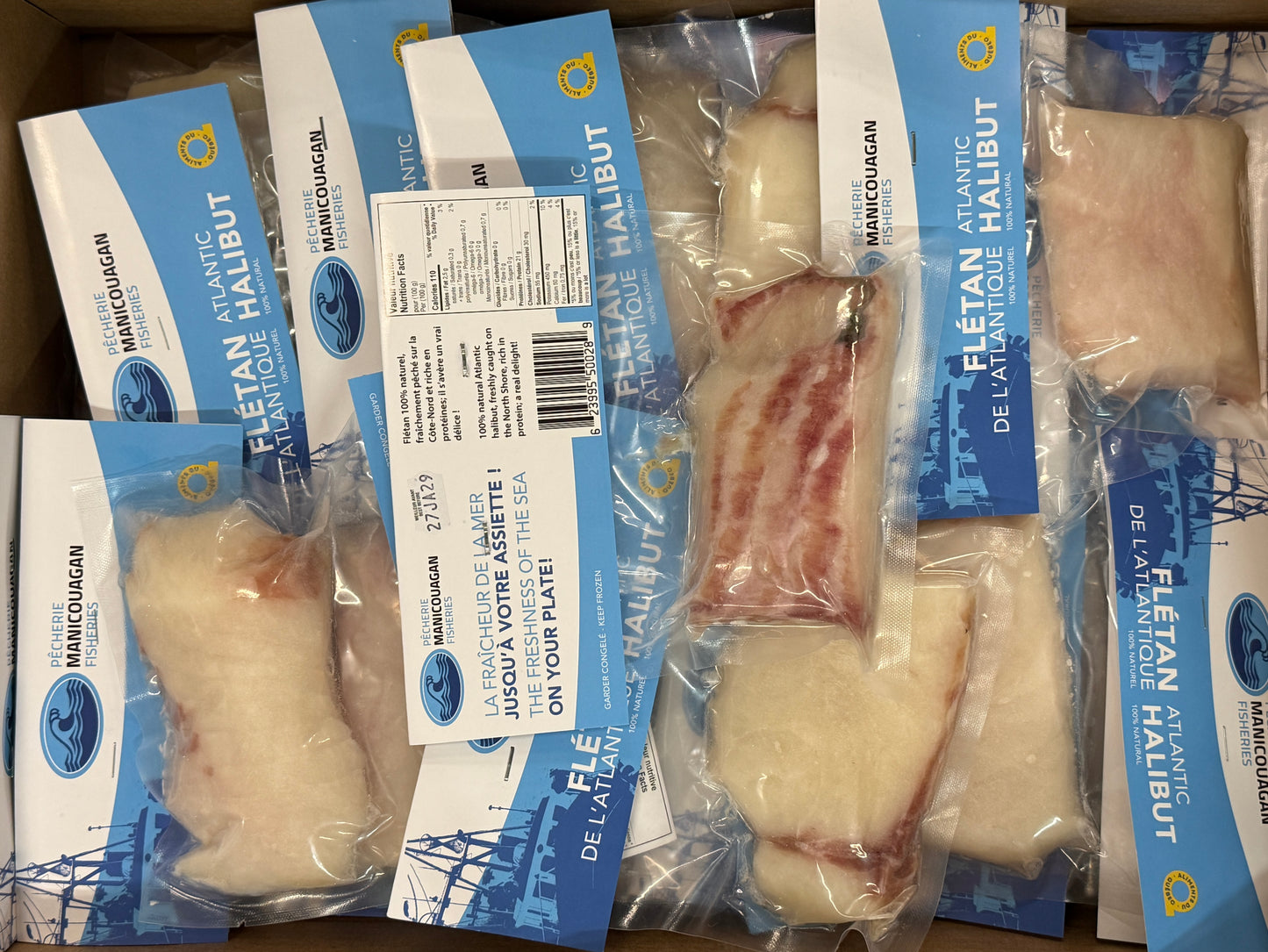 Halibut (Atlantic),  7oz, Portions, Frozen, Canada NW, 10 lb
