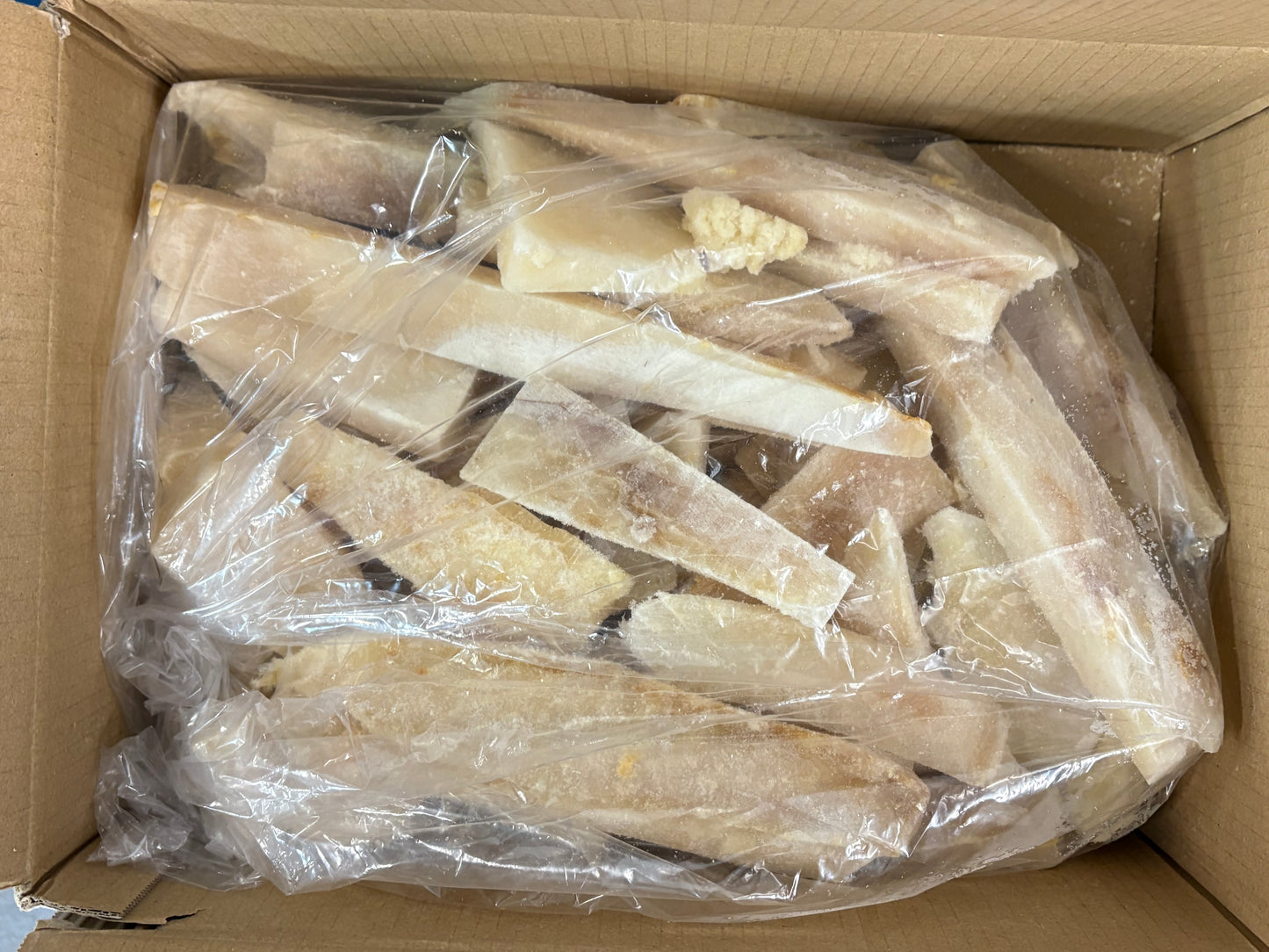 Halibut (Atlantic), Bits/pieces, Frozen, Skinless, Boneless, Random Size, IQF,SPAIN, NW, 1x10 lb