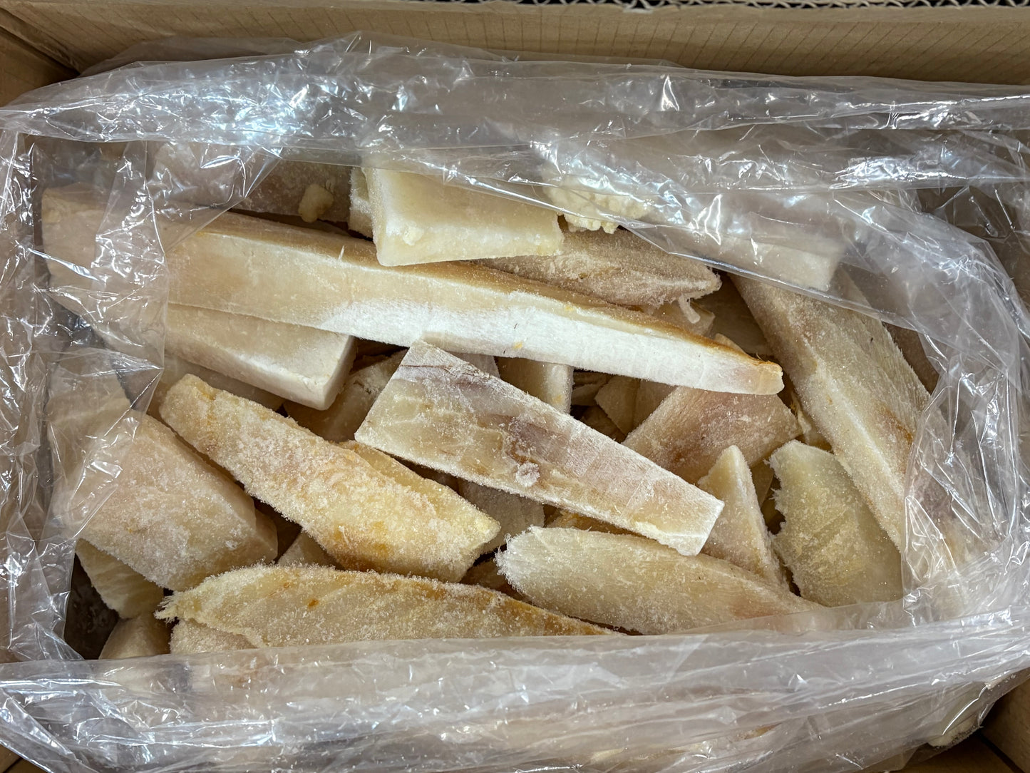 Halibut (Atlantic), Bits/pieces, Frozen, Skinless, Boneless, Random Size, IQF,SPAIN, NW, 1x10 lb