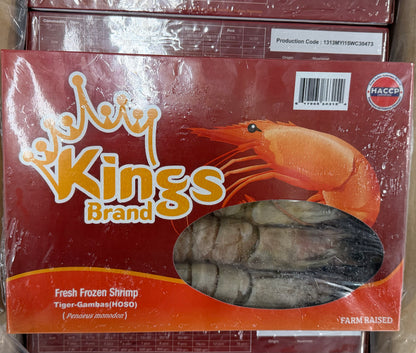 Shrimp, ( Wild Black Tiger),3/4, Frozen, Myanmar, NW, 20lb 10X2lb