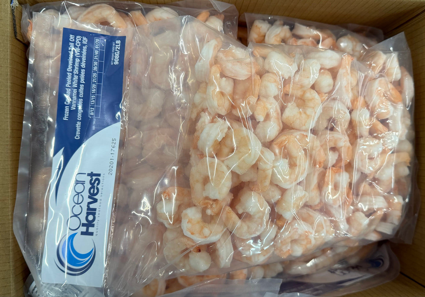 Shrimp, (White), 61-70, PD, Cooked, Frozen, NW, 10 lb , 5 x 2 lb