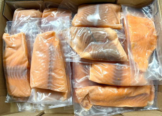Salmon(Atlantic), 6oz, 170g,Portions, Skinless, Boneless, Norway, Frozen, IVP,NW 10lb