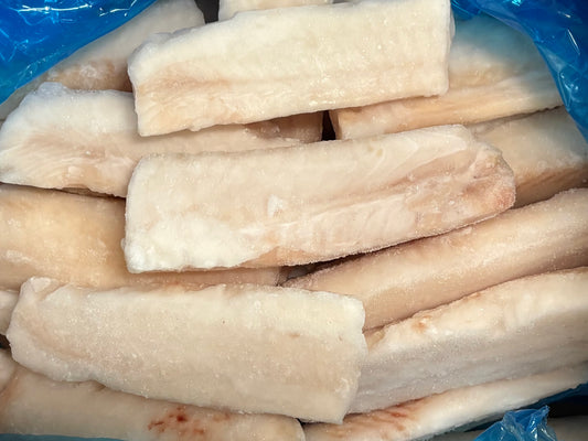 Haddock, 3 oz, Loins, 100%, Skinless, Boneless, Frozen, IQF, PBO, Light treated, China, 5-8% glazing, NW, 10 lb