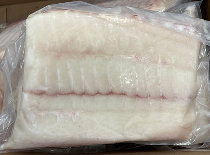 Halibut (Atlantic), 8lb+, Fletches, Skinless, Boneless, Frozen, IVP, Canada, NW, 50lb