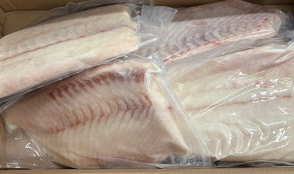 Halibut (Atlantic), 8lb+, Fletches, Skinless, Boneless, Frozen, IVP, Canada, NW, 50lb
