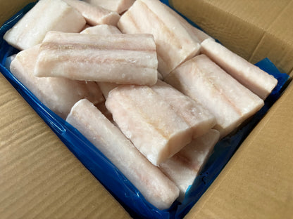 Hake (Blue), 6 oz, Fillets, Skinless, Boneless, Chemfree, Frozen, IQF, China, Ocean Harvest, NW, 1x 10 lb