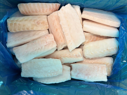 Cod (Atlantic), 5oz, Loins, SL, BL, Chem Free, Frozen, IQF, China, NW, 10lb