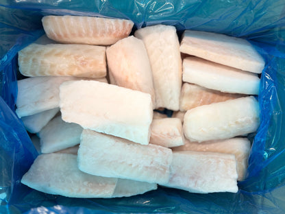 Cod (Atlantic), 5oz, Loins, SL, BL, Chem Free, Frozen, IQF, China, NW, 10lb