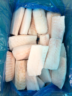 Cod(Atlantic),5oz, Loins, SL, BL, Chem Free, Frozen,NW,10lb
