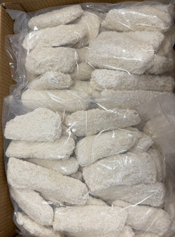 Halibut(Breaded), 2.25oz, Portions, Skinless, Boneless, Frozen, IQF, USA, NW 10lb, (2x5lb)