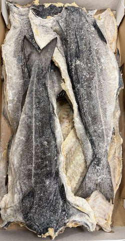 Saithe (Dried Salted), 7-9 pcs/case, Bone In, Chilled,  Norway, NW 50 lb