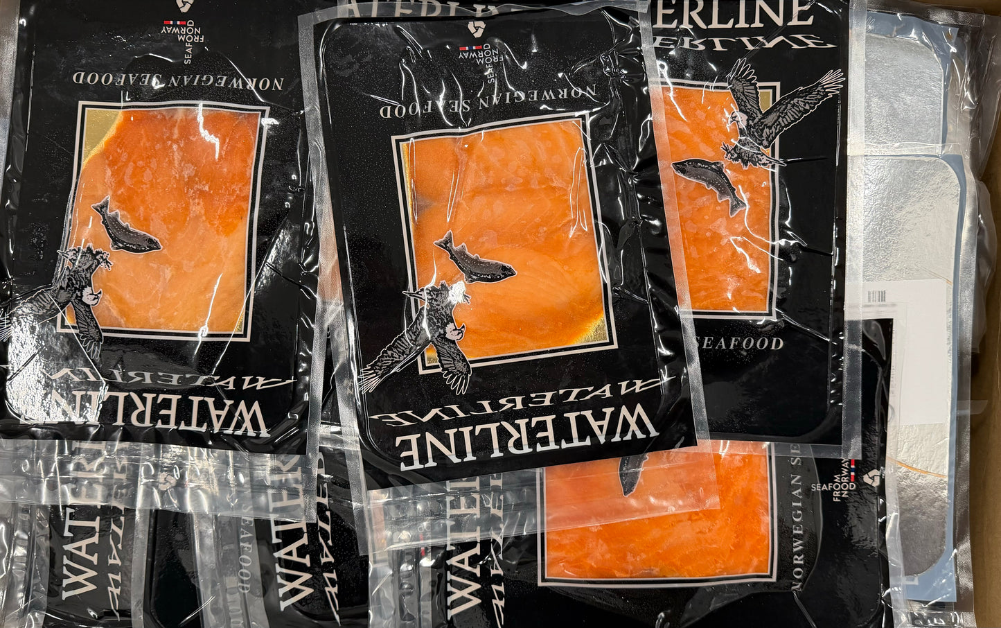 Salmon (Steelhead), Smoked, Trimmings, Frozen, IVP,  Norway, NW, 23.15lb,10.5kg,  150gr