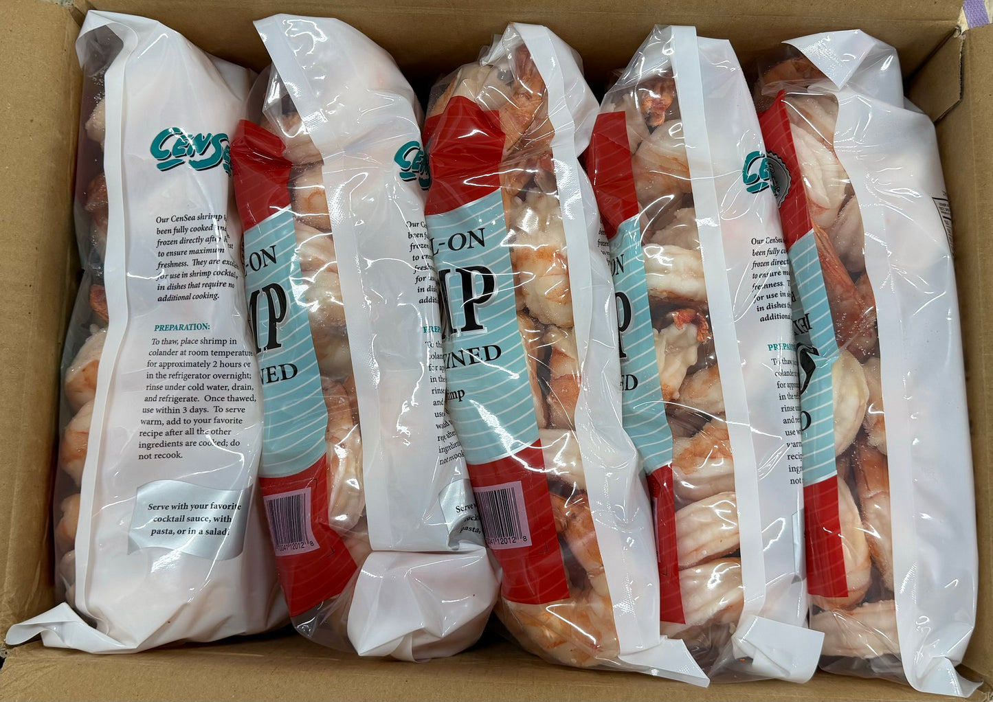 Shrimp (Black Tiger), 8-12, Cooked PDTO, Frozen, Vietnam, NW, 10 lb, 5x2lb