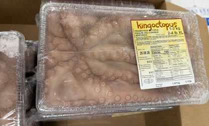 Octopus (Cleaned) 2-4 lb, Whole, Tray, Frozen, NW 30 lb , 10 x 1lb