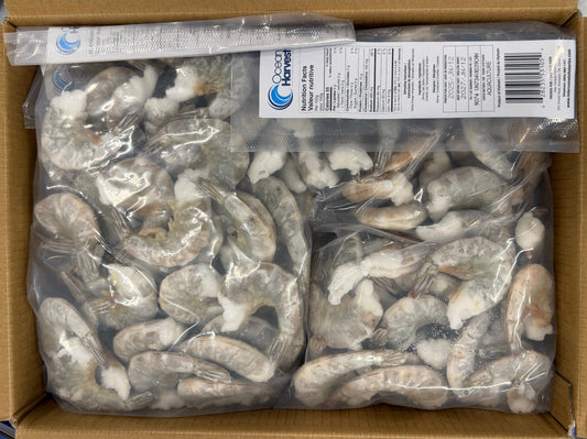 Shrimp (White), 21-25, EZP, Frozen, OHB, IQF, Vietnam, NW, 10 lb , 5 x 2 lb