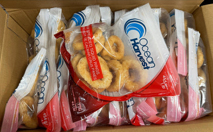 Squid, (Gigas), Rings, Breaded, Frozen, NW, 20 lb, 20 x 1 lb