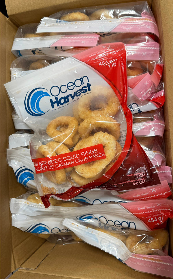 Squid, (Gigas), Rings, Breaded, Frozen, NW, 20 lb, 20 x 1 lb