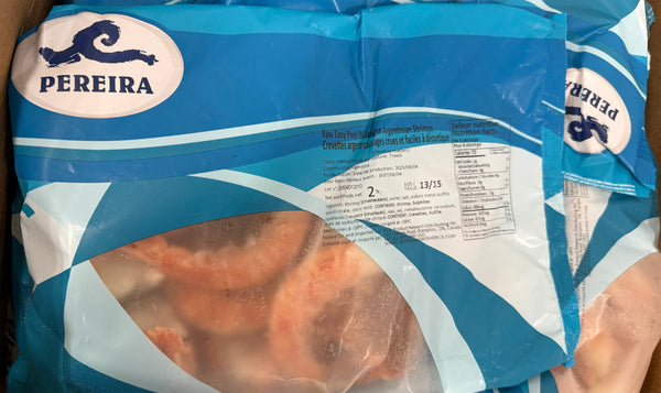 Shrimp (Red),13-15, EZP, Frozen, Argentina, Pereira, NW, 20 lb,10 x 2lb