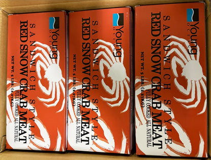 Crab (Snow),Cooked,70%Body Meat, 30% Leg Meat ,100%, NW,30lb, (6 x 5lb)