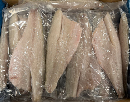 Sea Bass (Branzino), Fillet, 5-6, skin on, Frozen, IVP, NW 10lb