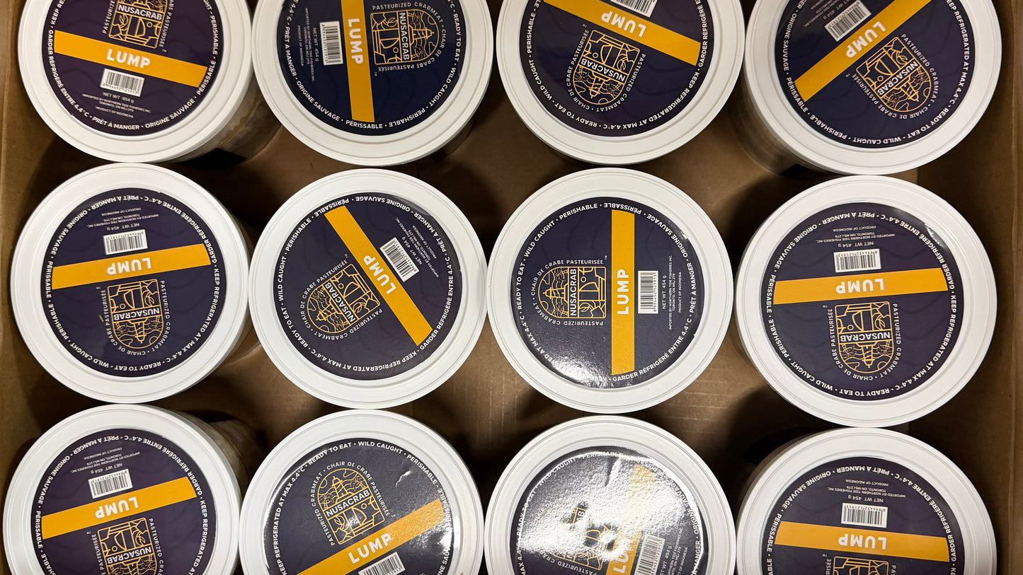 Crab, Lump Meat, Fresh, Indonesia, NW, 12lb, 12 x 1lb