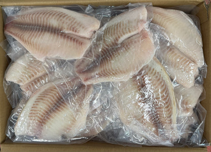 Tilapia, 5-7 oz, Fillets, Frozen, IQF, China, NW, 10 lb