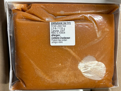 Lobster Meat, Minced ,Cooked, Frozen, Canada, NW, 30 lb (6x(2x2.5))lb