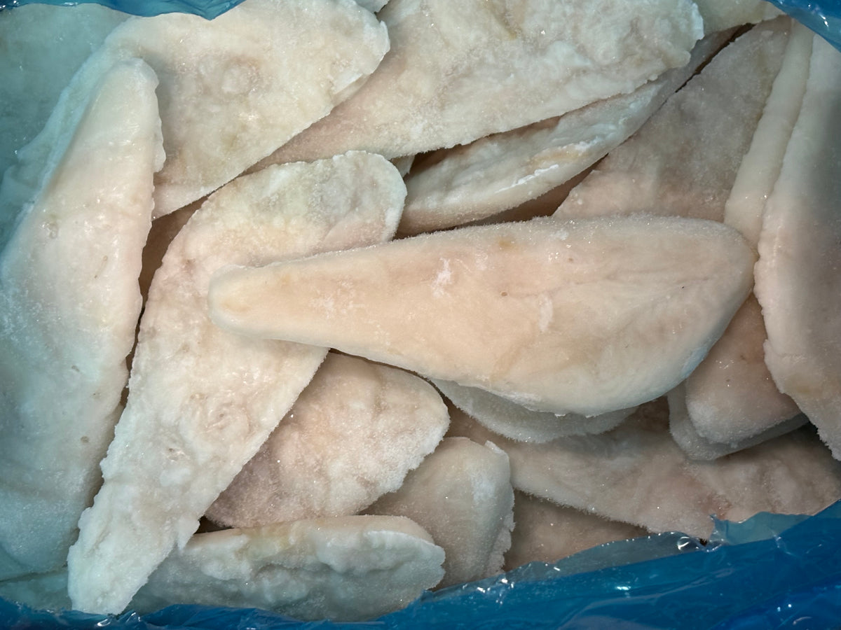 Halibut (Pacific), 3.75oz, moulded portions, Frozen, China, NW, 1 x 10 lb