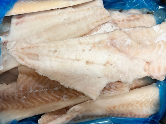 Haddock, 9 oz, Fillet, 100%, Skinless, Boneless, Frozen, IQF, PBO, Light treated, China, 5-8% glazing, NW, 10 lb