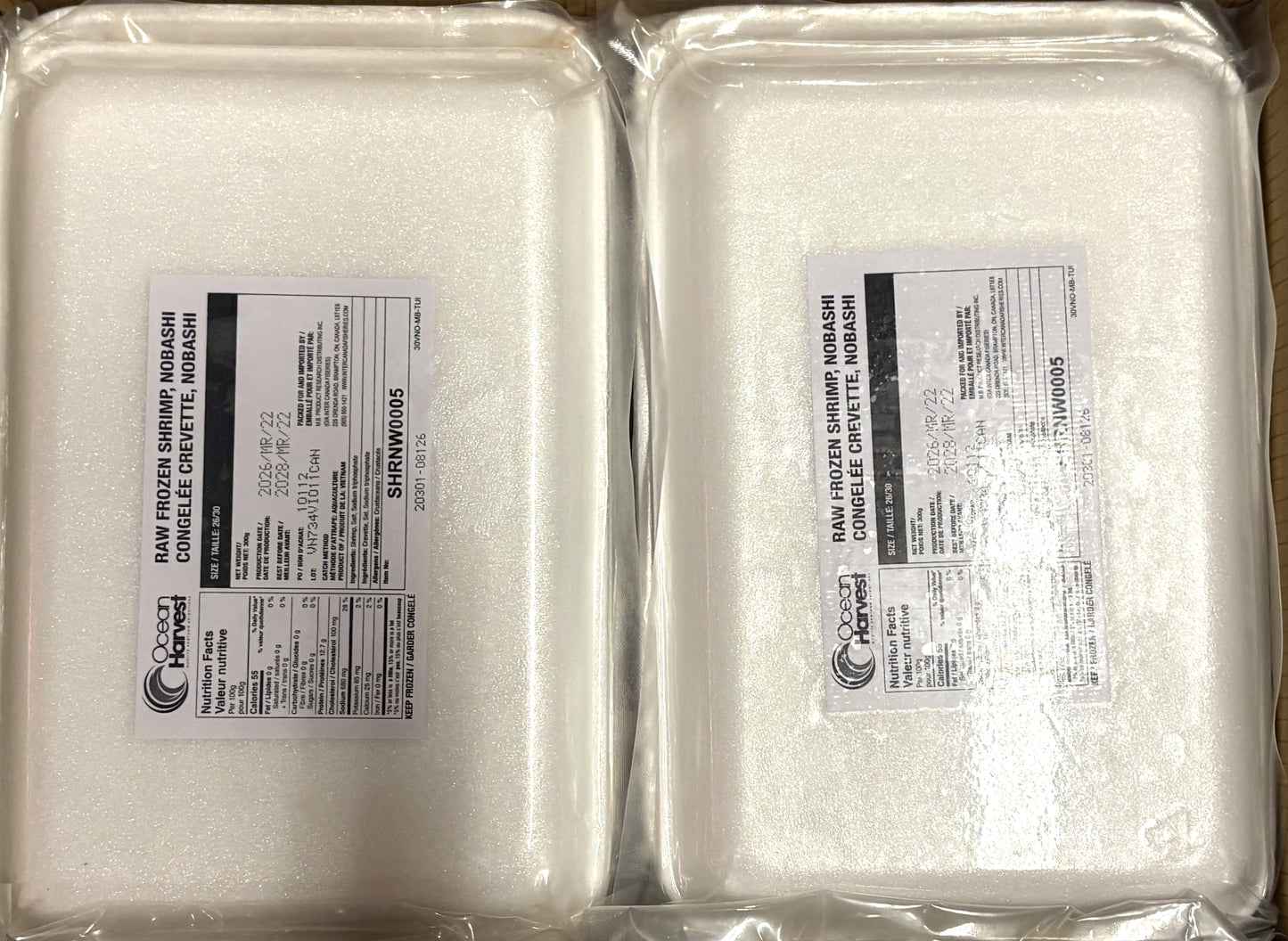 Shrimp (White), 26-30, Nobashi, Frozen, OHB, Vietnam,  NW 13.22lb