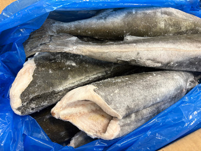 Cod (Black), 5-7 lb, Headless, Gutted, J/Cut, Frozen, IQF, NW, 50 lb