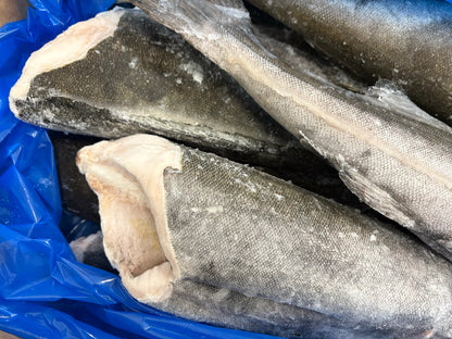 Cod (Black), 5-7 lb, Headless, Gutted, J/Cut, Frozen, IQF, NW, 50 lb