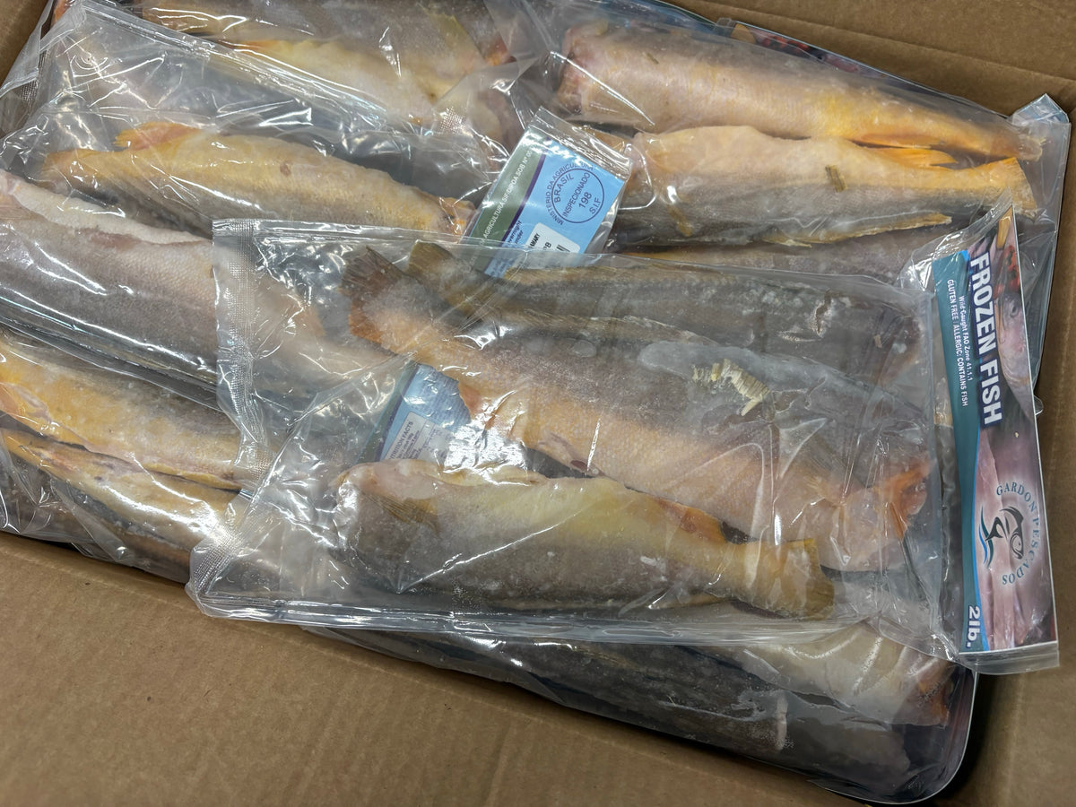 King Weakfish (Bangamary), 3-6 ppb, Whole, Frozen, Brazil, AN, 2lb bag, NW, 22lb