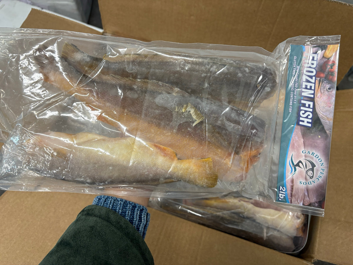 King Weakfish (Bangamary), 3-6 ppb, Whole, Frozen, Brazil, AN, 2lb bag, NW, 22lb