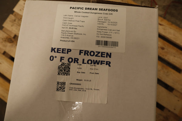 Crab (Dungeness), 1.5-2.3 lb,  Frozen, IWP, USA, NW, 30 lb