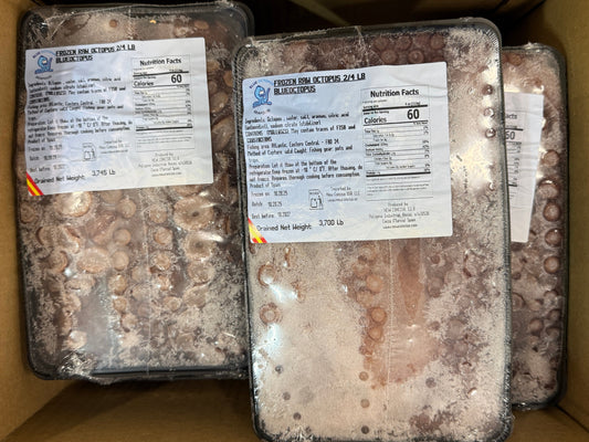 Octopus (Cleaned) 2-4 lb, Whole, Tray, Frozen, Spain, NW 30 lb