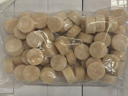 Scallops, U12, Medallion, Frozen, China, IQF, NW, 10lb, 2x5lb