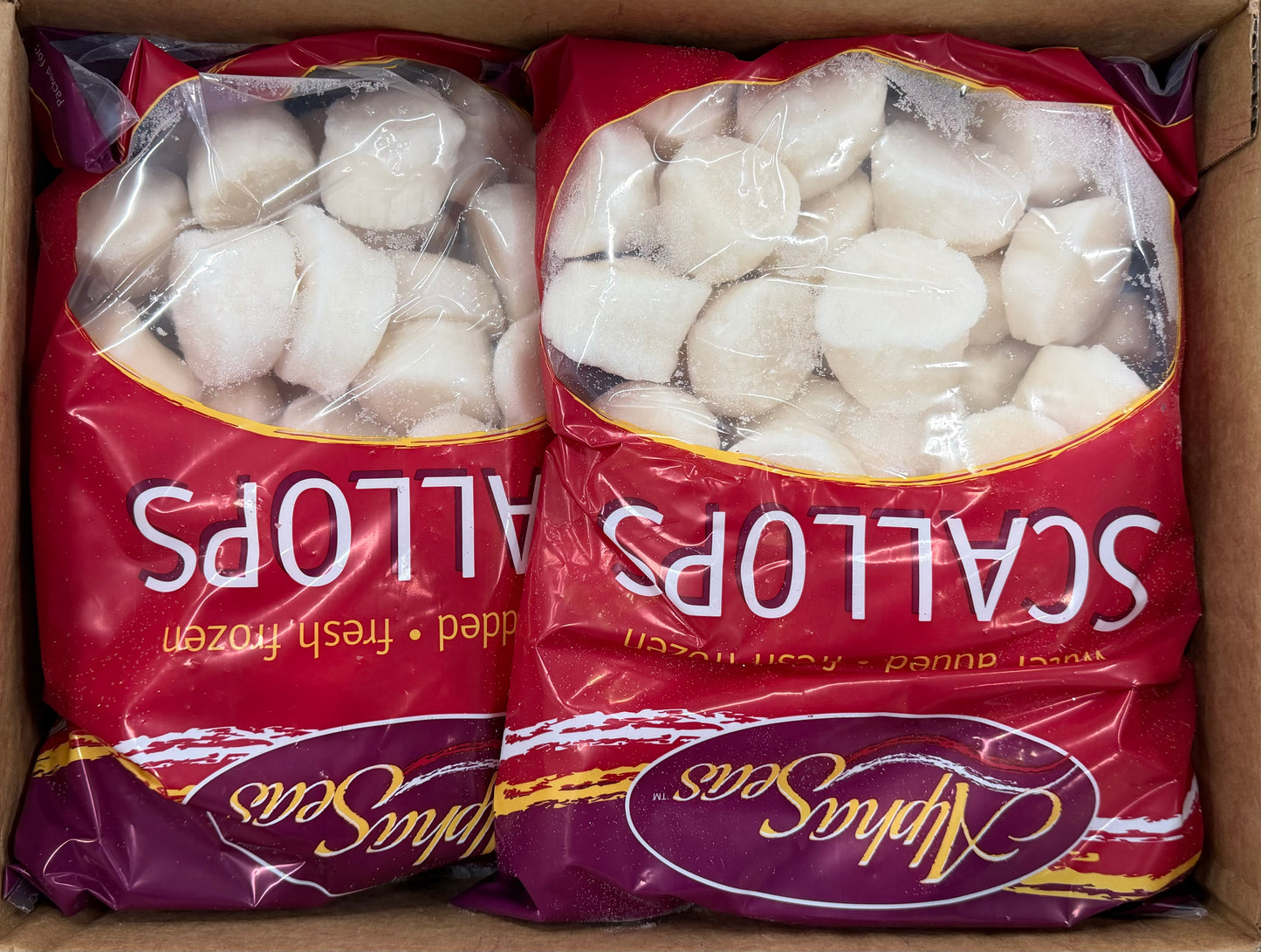 Scallops, U10, Frozen, Mexico, IQF, NW, 30lb, 6x5lb