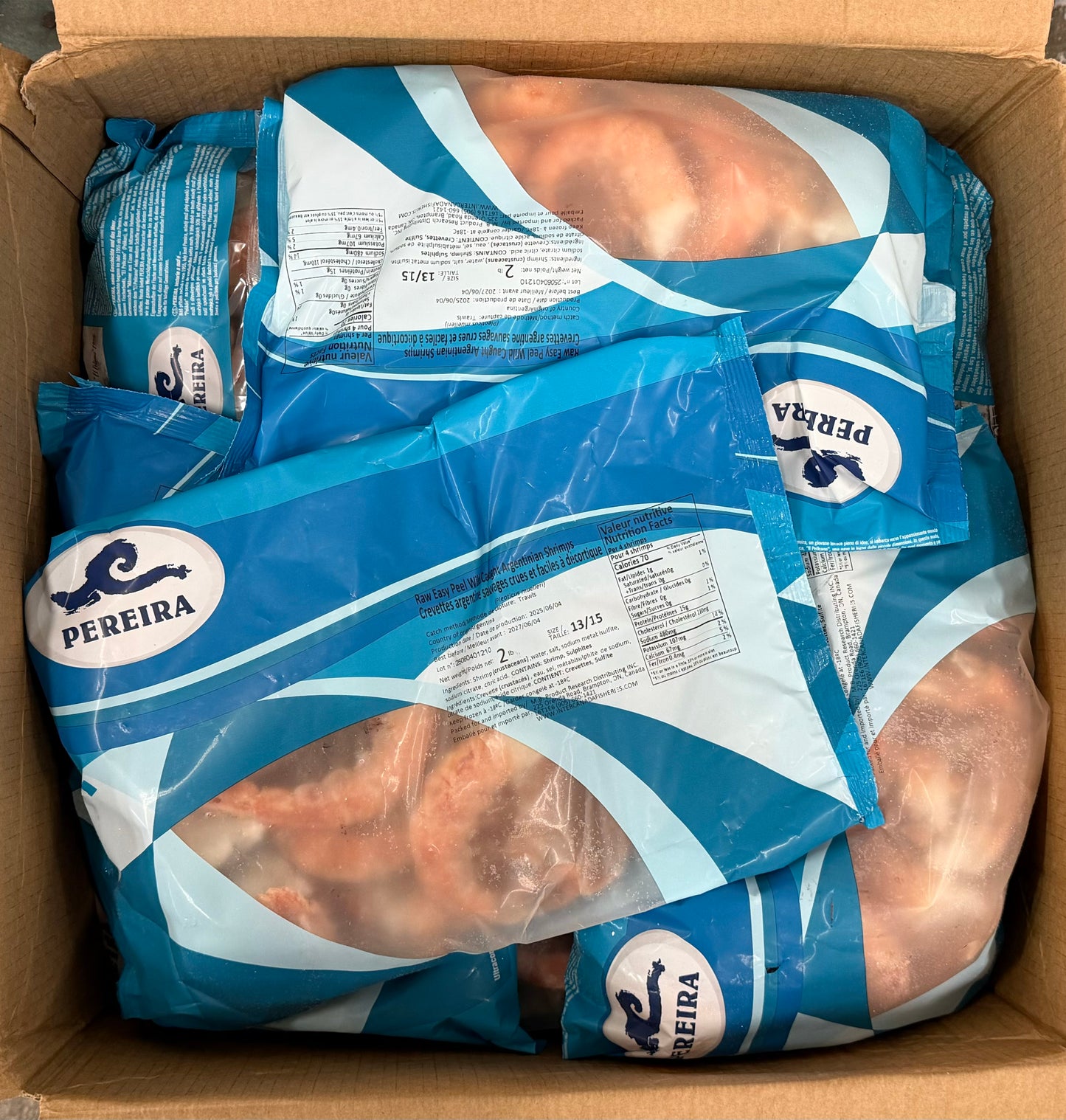 Shrimp (Red),8-12, EZP, Frozen, IQF, Argentina, NW, 20 lb,10 x 2lb