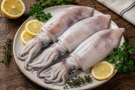 Squid (Loligo For.), U5, Whole, Cleaned, Frozen, Thailand, Blue Ocean , NW, 12 kg, 6 x 2 kg