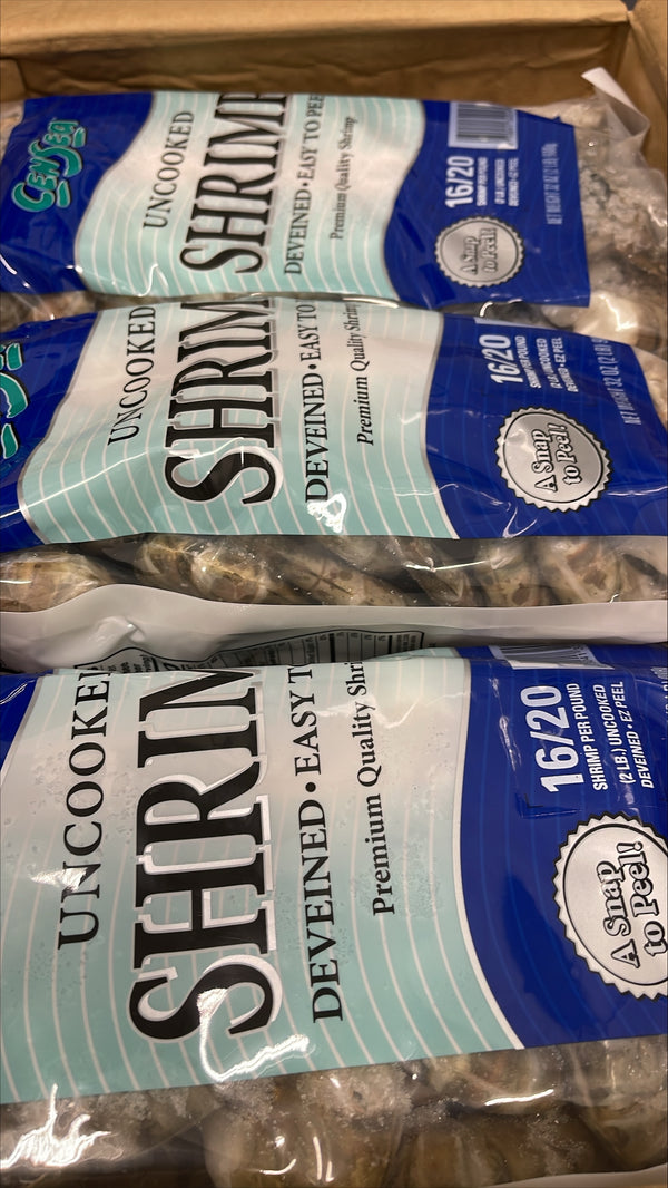Shrimp (Black Tiger), 16-20, EZP, Frozen,  NW, 20 lb, 10 x 2 lb