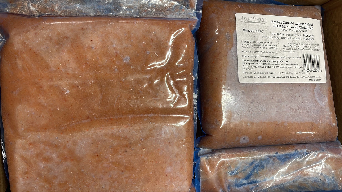 Lobster Meat, Minced, Boneless, Frozen, IVP, Canada, NW, 40lb