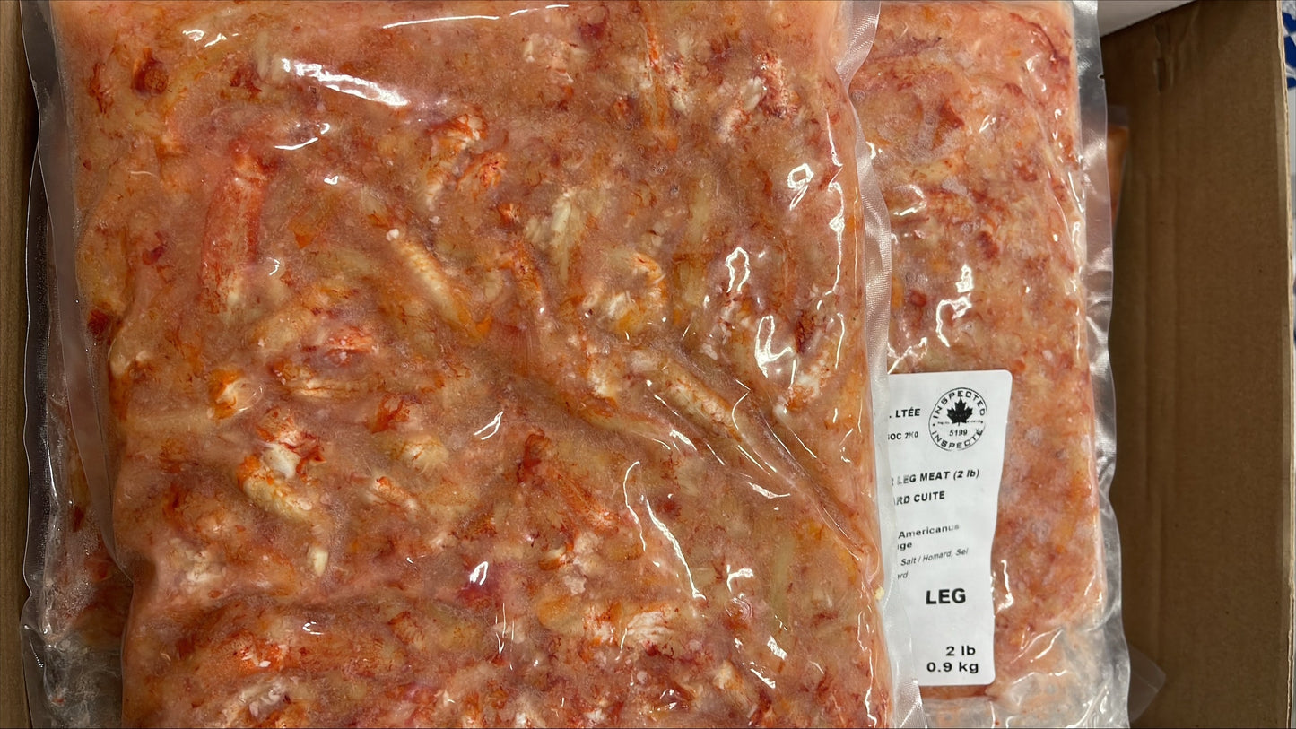 Lobster Meat, Leg, Cooked, Frozen, NW, 12lb, 6 x 2lb